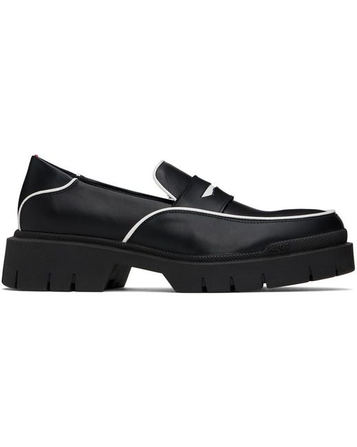 HUGO Black Contrast Loafers for men