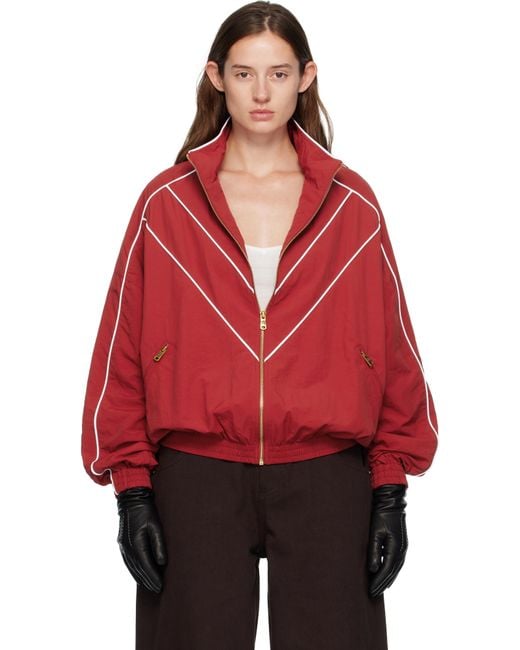 Willy Chavarria Red Bad Boy Track Jacket