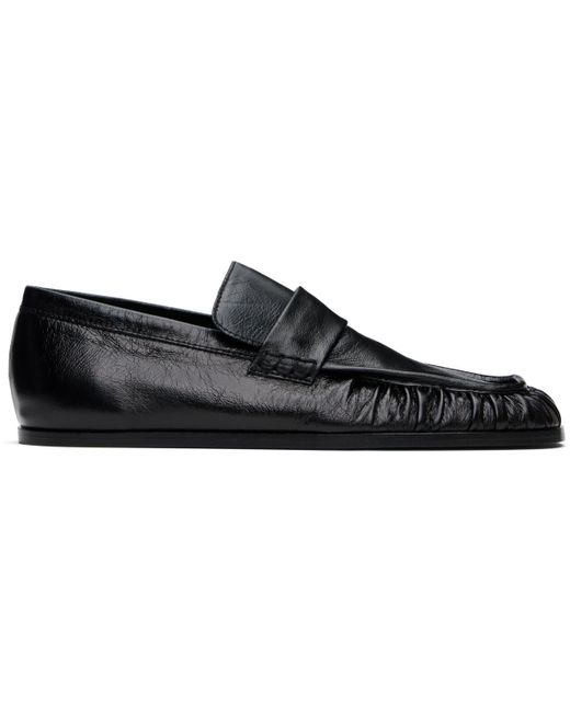 Jil Sander ブラック レザー ローファー Black