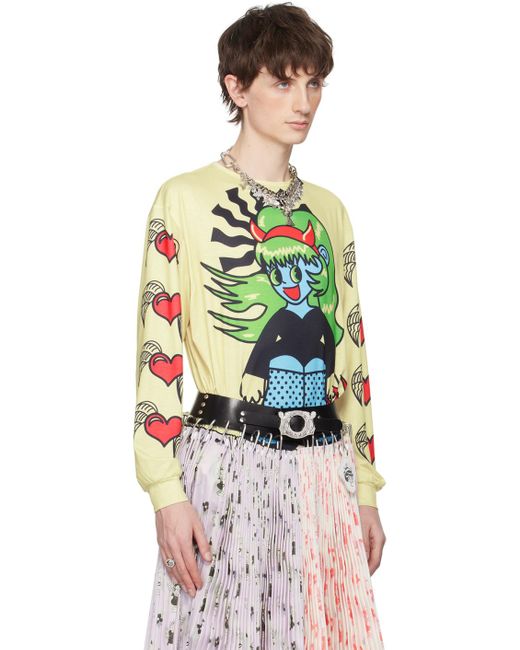 Chopova Lowena Multicolor Off-white Lady In Love Long Sleeve T-shirt for men