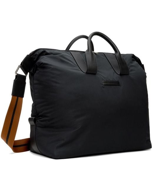 Zegna Black Technical Fabric Holdall Duffle Bag for men