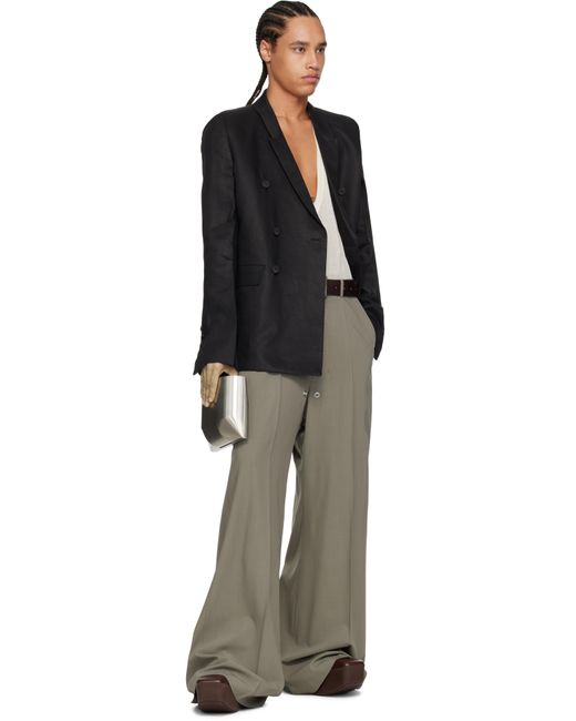 メンズ Rick Owens シルバー Hollywood Prong クラッチバッグ Natural
