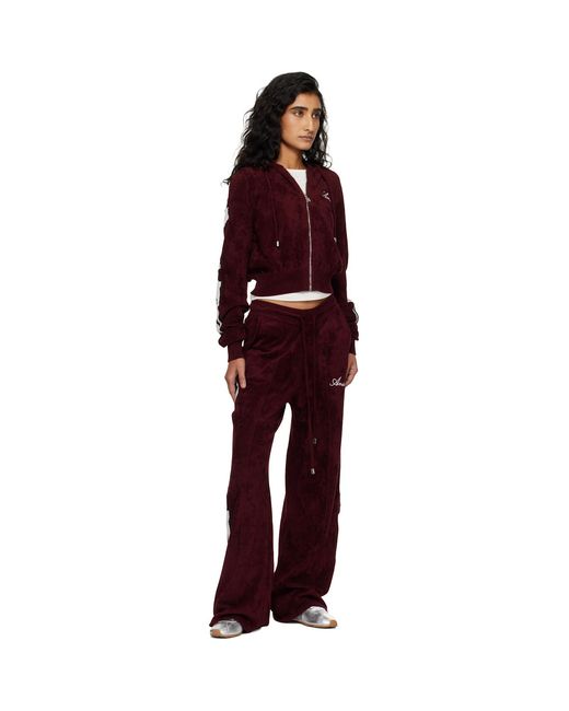 Amiri Red Burgundy Bones Track Jacket