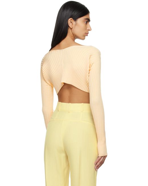 Jacquemus Orange Yellow 'la Maille Pralu' Cardigan