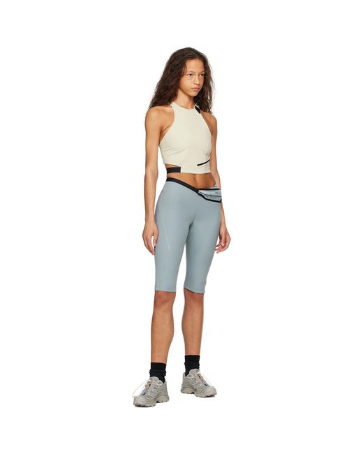 Hyein Seo Blue Belted Shorts