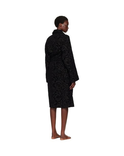Versace Black Barocco Bathrobe