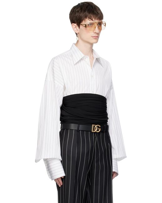 Dolce & Gabbana Black Girdle Belt for men