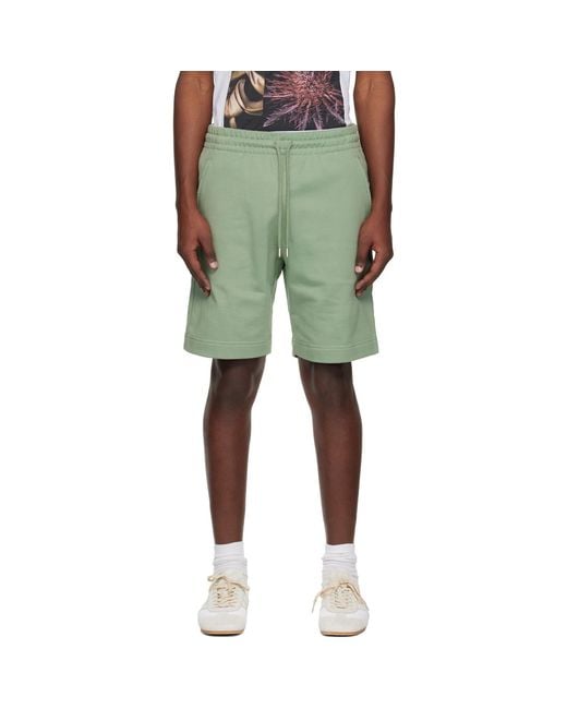 Dries Van Noten Green Drawstring Shorts for men