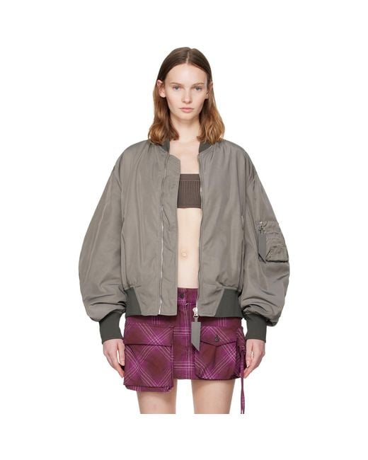 The Attico Multicolor Anja Bomber Jacket