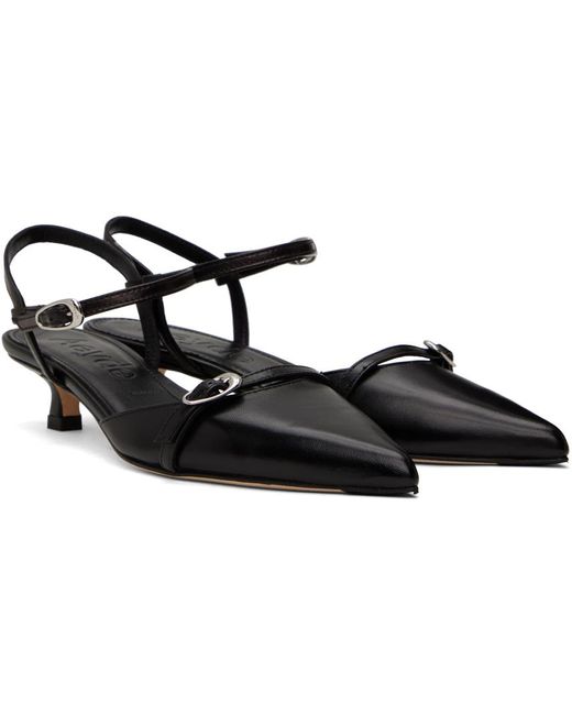 Chaussures à petit talon melia noires en cuir nappa Aeyde en coloris Black