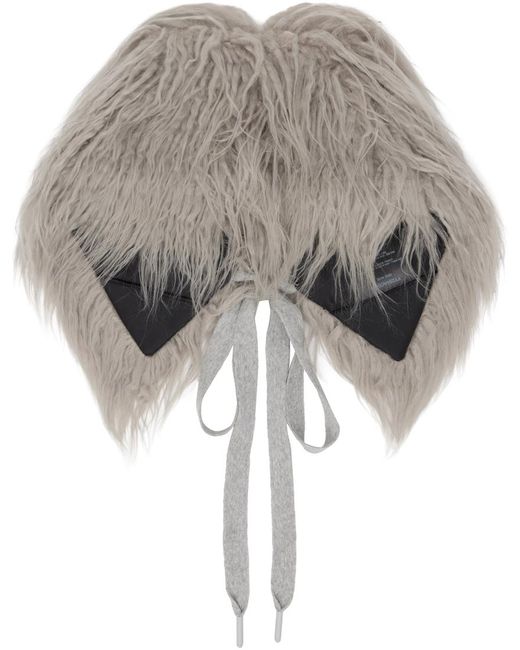 Écharpe De Style Col Grise En Fourrure Synthétique OPEN YY en coloris Gray