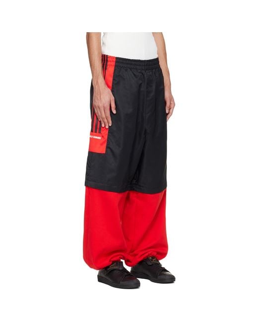 Willy Chavarria Red Adidas Originals Zip Off Sweatpants for men