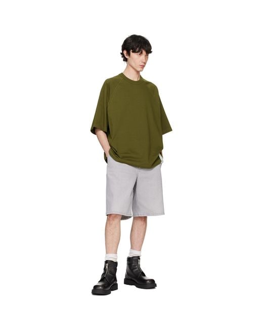 Bottega Veneta Gray Washed Denim Shorts for men