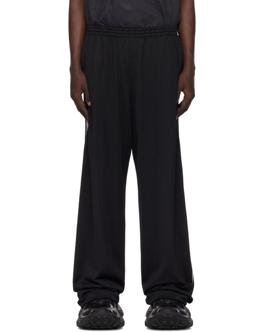 Balenciaga Black Striped Mesh Baggy Track Pants for men