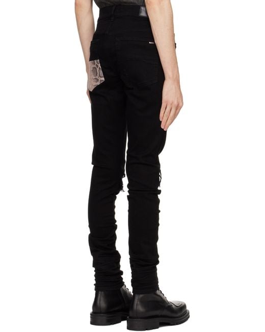 Amiri Black Snake Mx1 Jeans for men