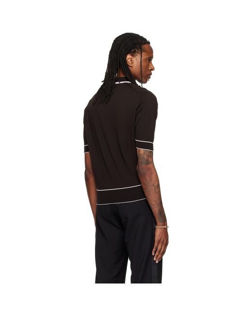 Wales Bonner Black John Smedley Edition Blessings Polo for men