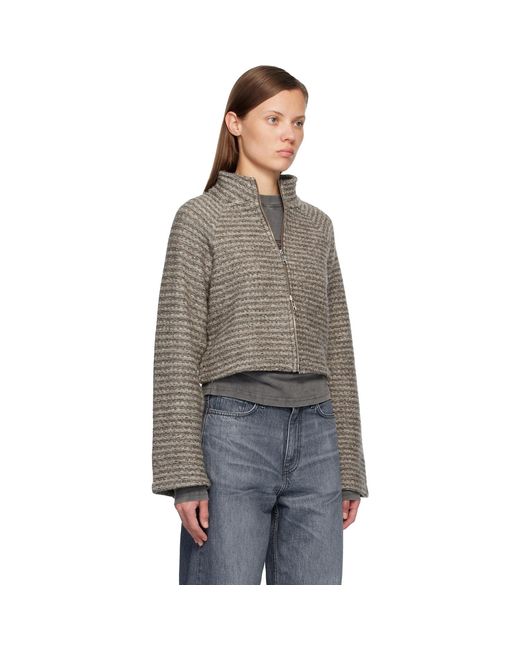 mfpen Black Cropped Leisure Zip Up Jacket