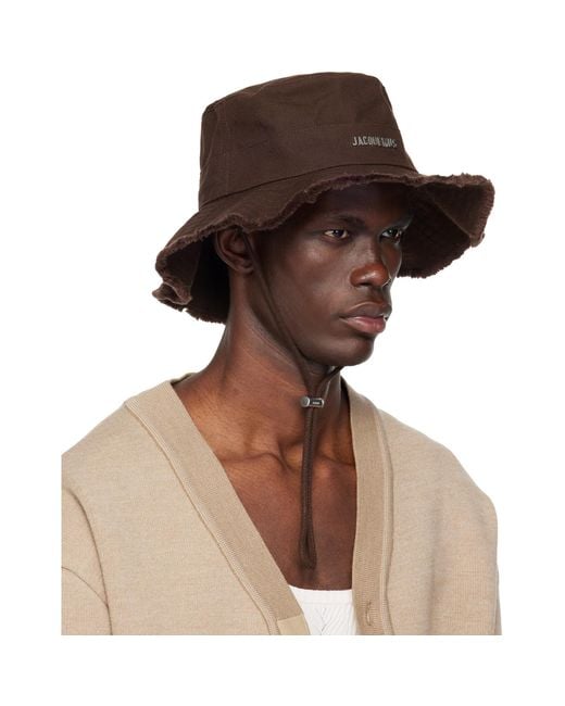 Jacquemus Brown 'The Artichaut' Bucket Hat for men