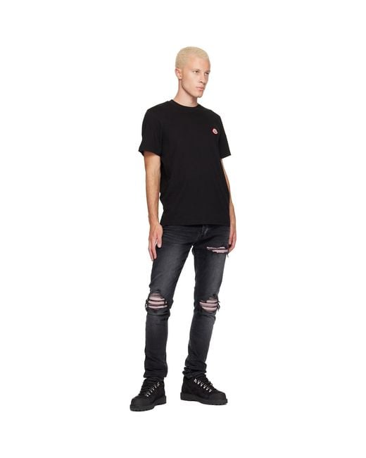 Moncler Black Logo Cotton Jersey T-Shirt for men