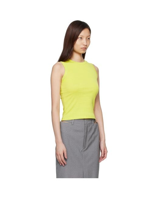 Flore Flore Yellow Esmé Tank Top