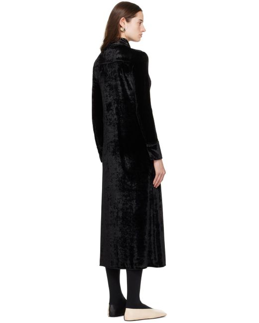 Jil Sander Black Long Sleeve Midi Dress