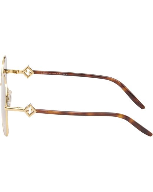 Fendi Brown Ff Diamonds Sunglasses