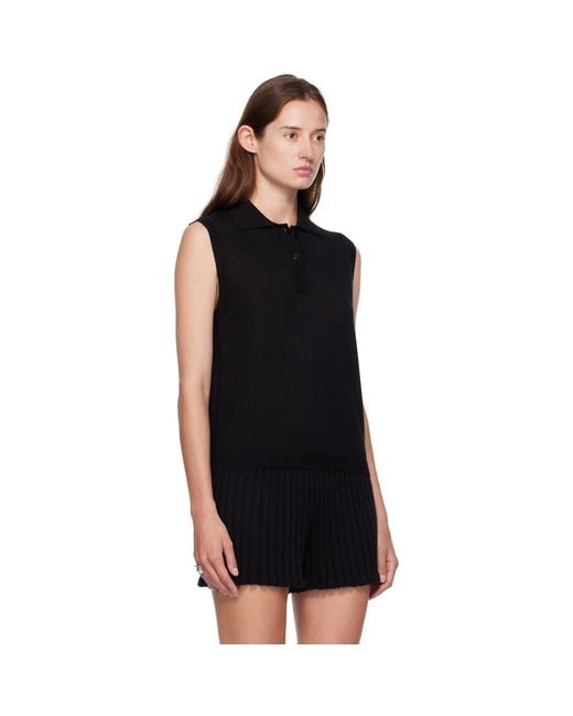 Lisa Yang Black Lise Polo