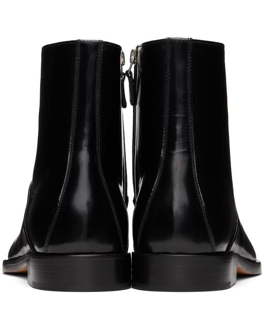 Bottega Veneta Black Comma Ankle Boots for men
