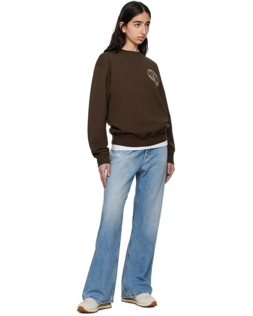 Sporty & Rich ブラウン 'Riding Club' クルーネック スウェットシャツ Brown