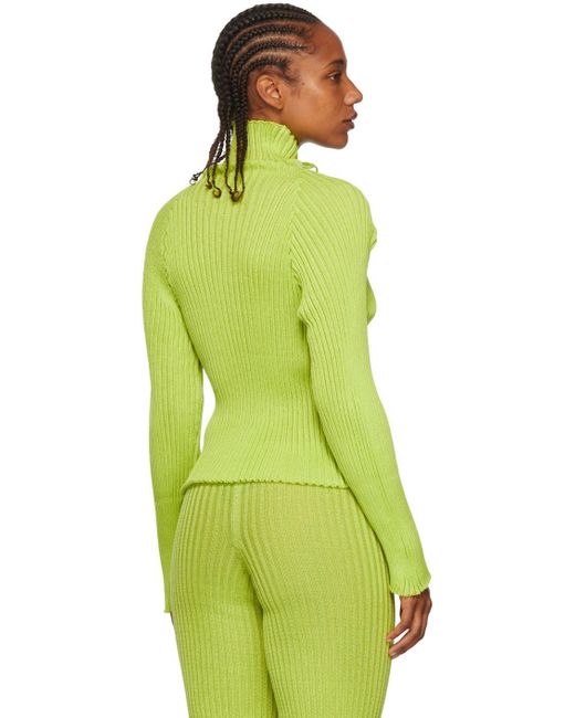 a. roege hove Green Nylon & Cotton Cardigan