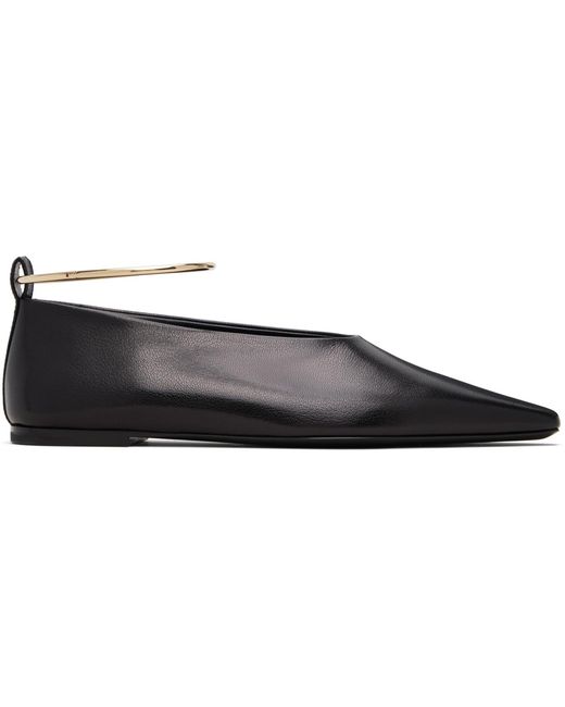 Jil Sander Black Ring Ballerina Flats
