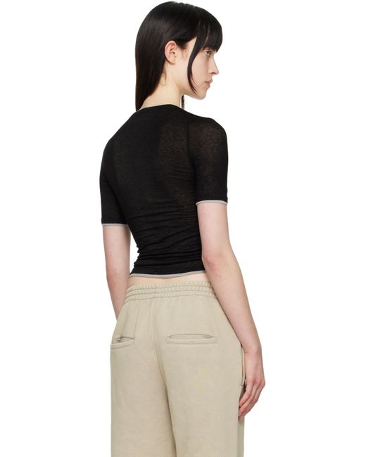 [OPEN YY] / ☆ 25SS CONTRAST EDGE T-SHIRT / BLACK OPEN YY