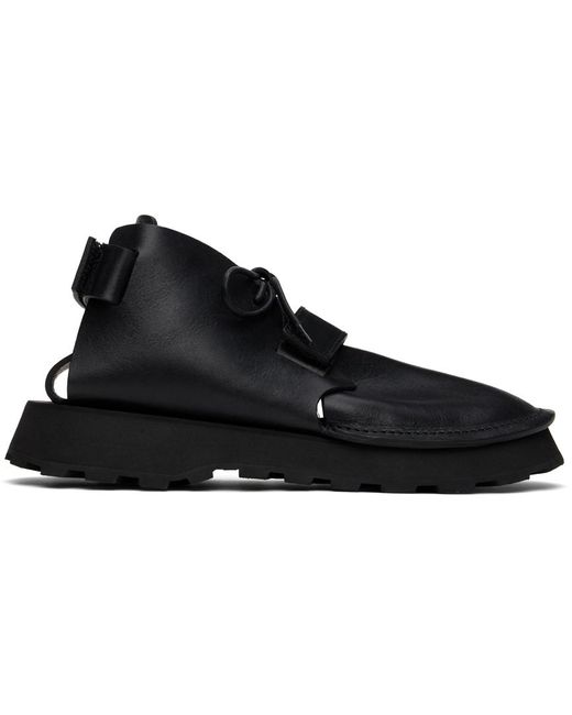 Jil Sander Leather Midcut Desert Boots in Black for Men Lyst