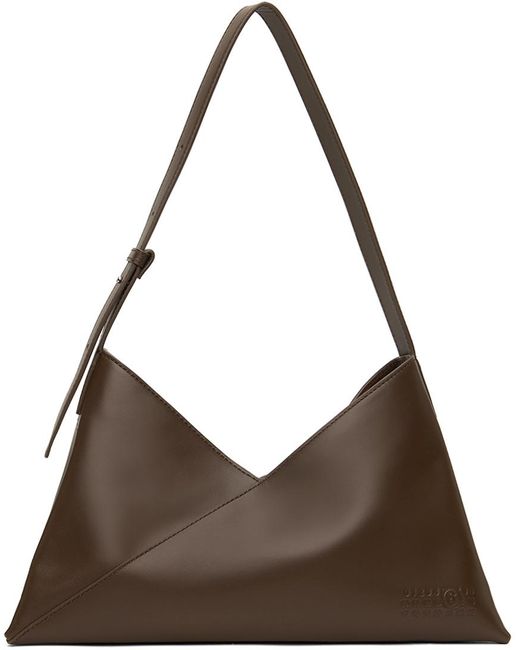 MM6 by Maison Martin Margiela Brown Triangle 6 Shoulder Bag