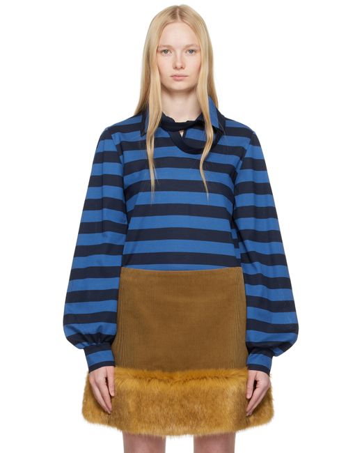 FIDAN NOVRUZOVA ネイビー Billie ポロシャツ Blue