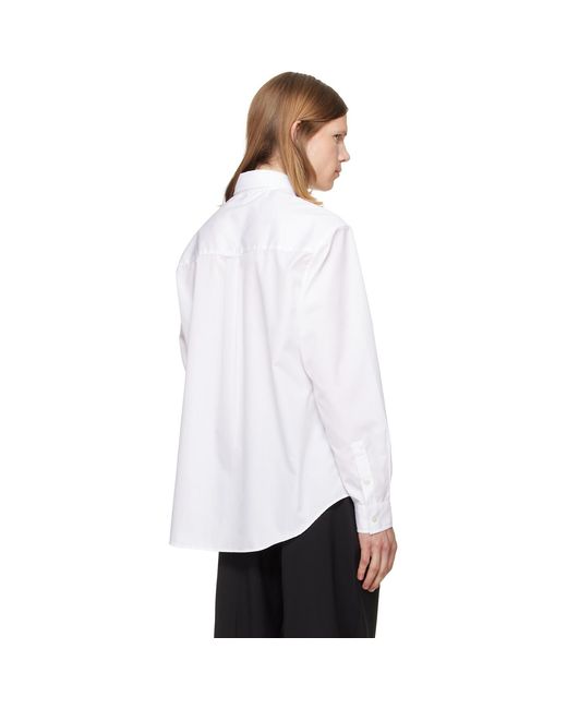 Palm Angels White Neck Logo Shirt for men