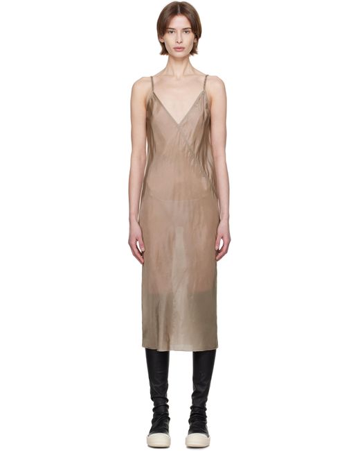 Rick Owens トープ Hollywood ミディアム スリップドレス Black