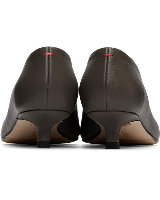 Aeyde Brown Clara Pointed-Toe Heels