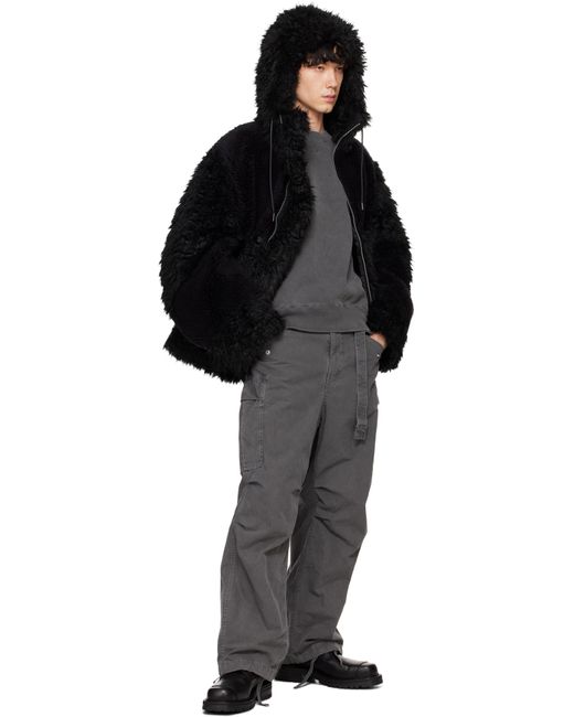 すぐ発送☆【sacai】Garment Dye Cotton Jersey Hoodie Sacai Mens Garment Dye Cotton-jersey Hoodie In 001 Black