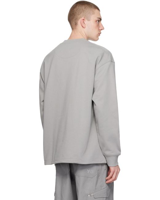 Pull molletonné gris à poches Y-3 pour homme en coloris Gray