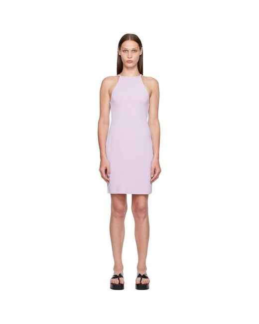 Filippa K Black Purple Strap Minidress