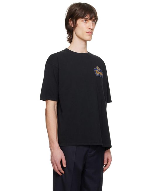 Rhude Black Grand Cru T-shirt for men