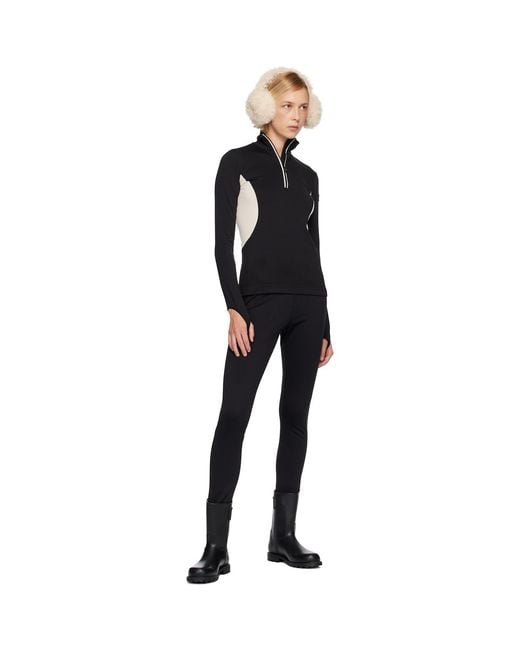 Moncler Black Polartec Half-Zip Jacket