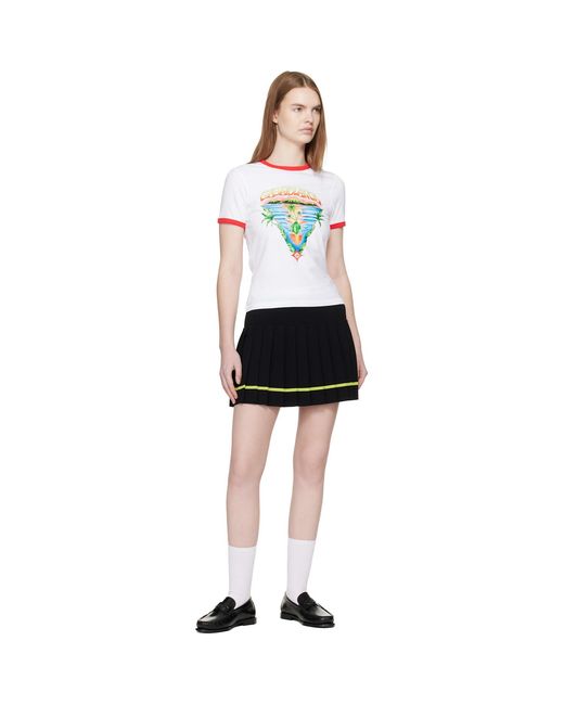 Casablanca Black Longline Ringer T-Shirt