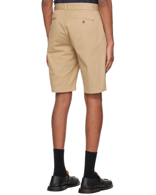Sunspel Natural Tan Garment-dyed Shorts for men