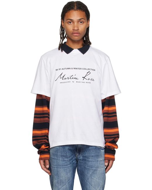 Martine Rose White Classic T-shirt for men