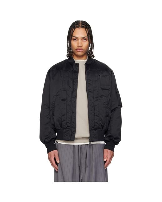Y-3 Black Bomber Jacket for men