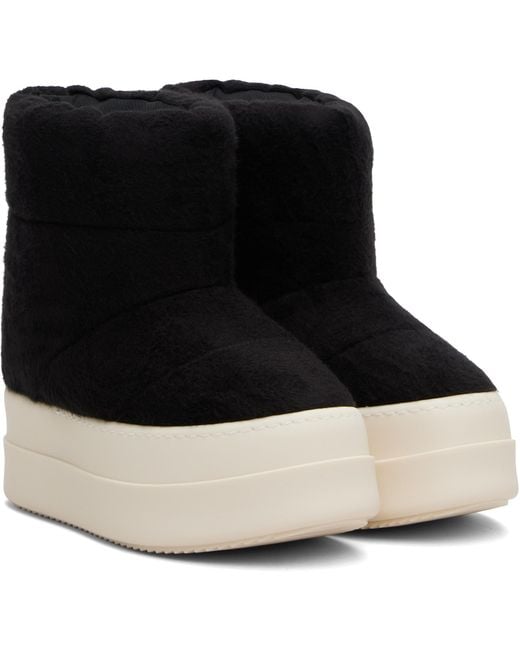 Rick Owens Black Concordians Mega Bumper Low Lunar Boots