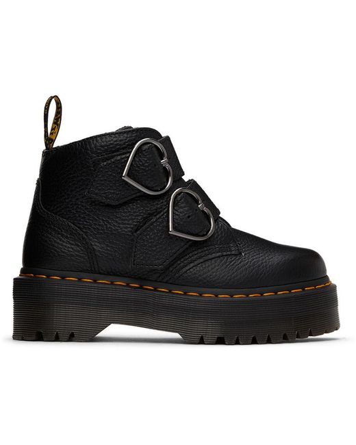 dr martens devon heart leather platform boots