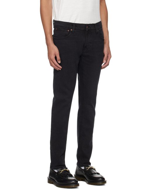 Nudie Jeans Blue Black Tight Terry Jeans for men